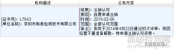 深圳市帆泰检测技术有限公司倒闭