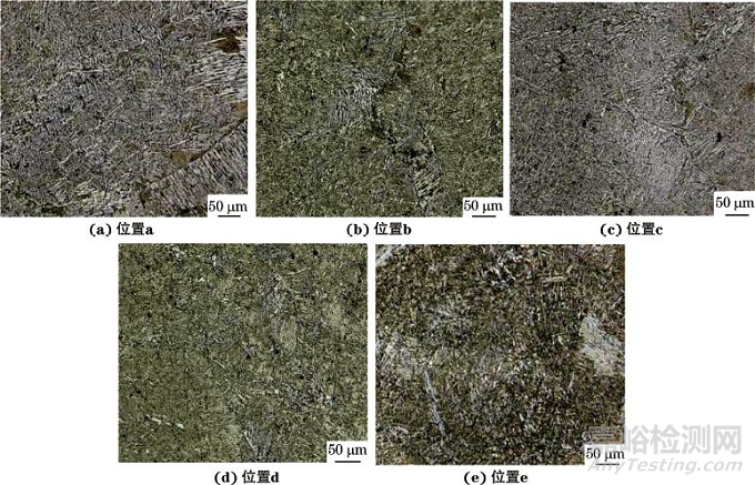 60mm厚Q345钢板电子束焊接接头的显微组织及硬度分布