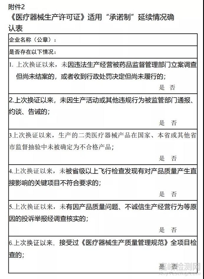 湖北二类医疗器械生产许可证延续实施“承诺制”