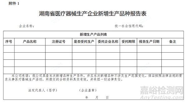 【湖南】发布办理医疗器械生产产品品种报告事项，企业首次生产产品无需再单独报告