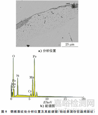 钢板表面星形裂纹失效分析