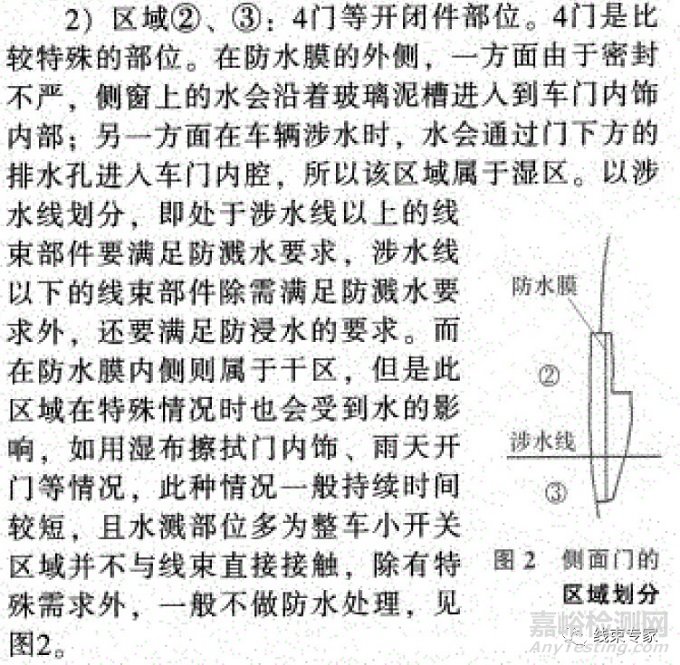 汽车线束防水等级设定与气密测试